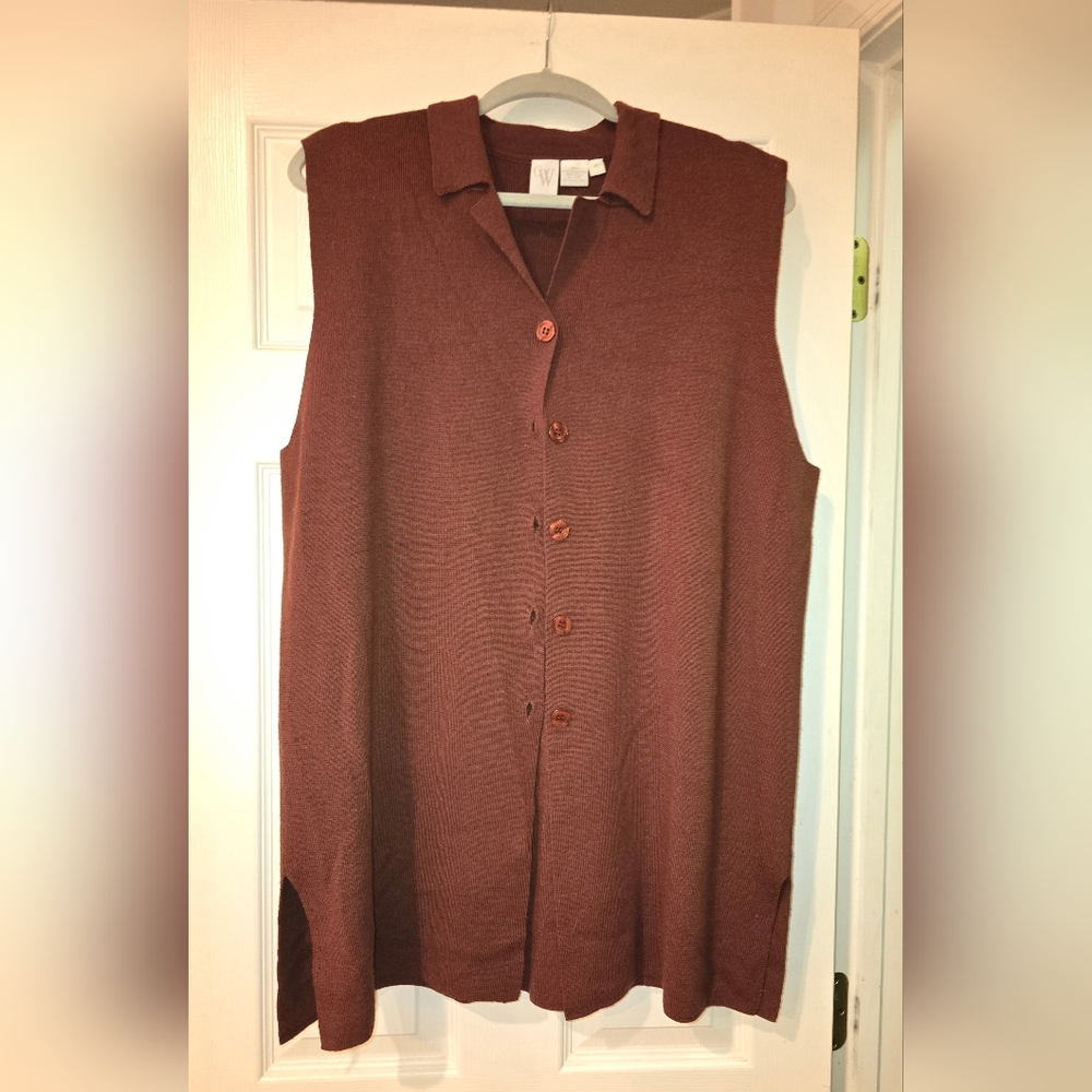 Vintage Clifford & Wills 100% Wool Sleeveless Cardigan